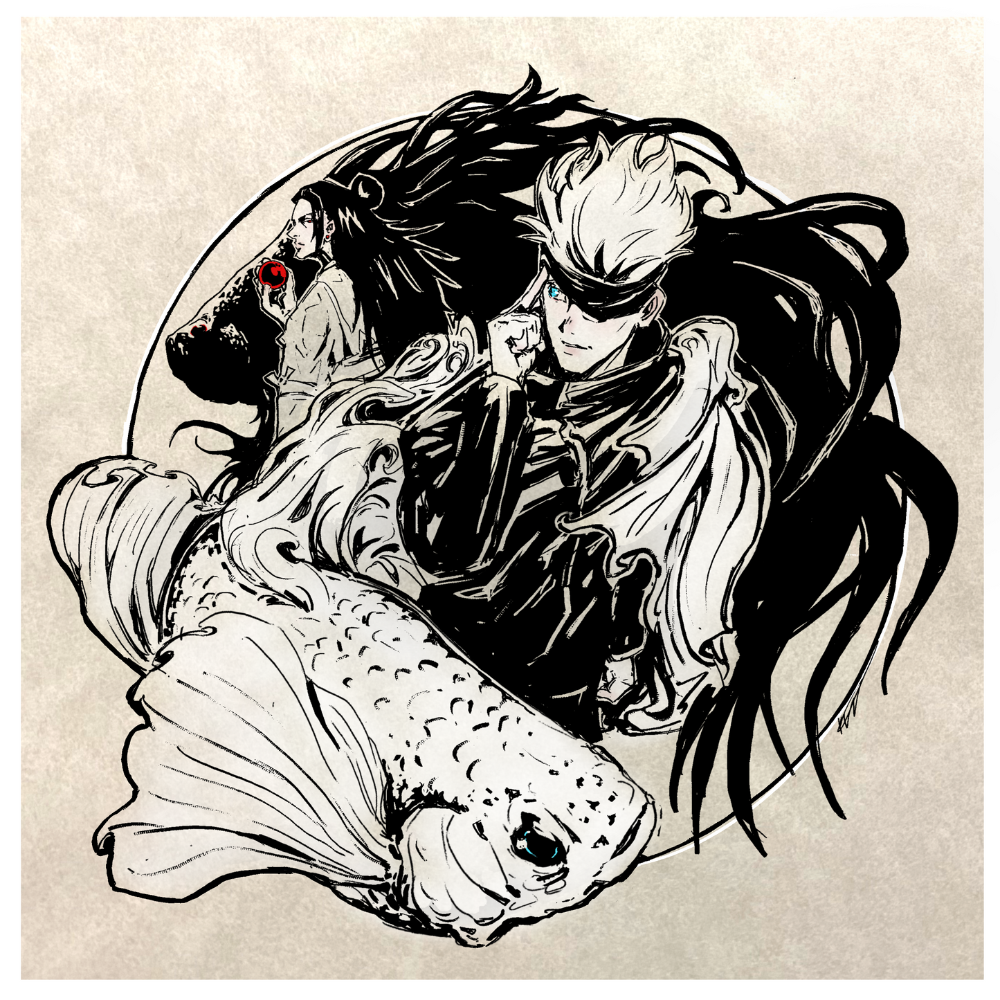 Jujutsu Kaisen, Beta Fish - 10x10”Print