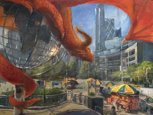 Dragons of NYC, Columbus Circle - 11x14” Print