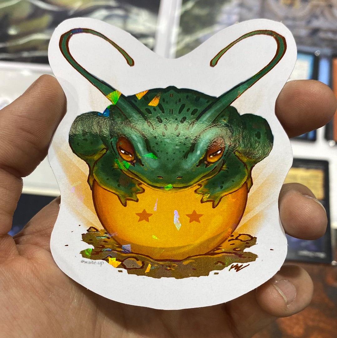 Namekian Frog/Captain Ginyu Four Star Dragon Ball Sticker (Holo)