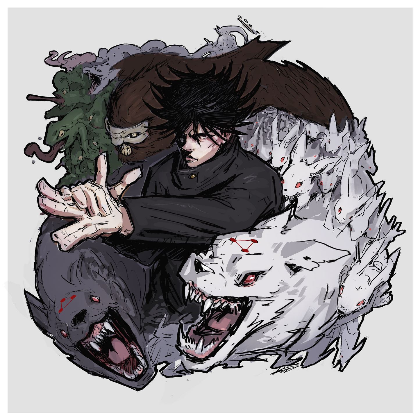 Jujutsu Kaisen 7 Shadows - 10x10” Print