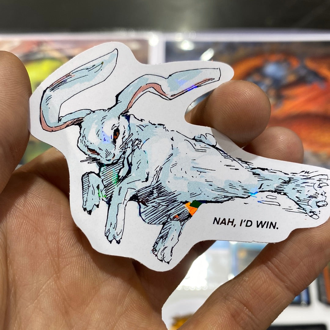 JJK Rabbit Escape “nah, I’d win” -  Sticker